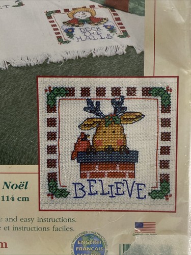 Dimensions CHRISTMAS TREASURES AFGHAN Counted Cross Stitch Kit #8658 2001 NEW - Picture 3 of 4