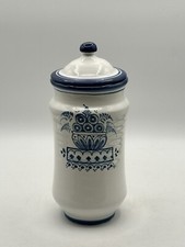 Stoneware Canister With Floral Decor RDM Espana Castillo Spain