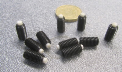 Set Screws, Nylon Tip, 1/4-28 x 1/2'' Thread Length, 10 PC Upper Lower Retention