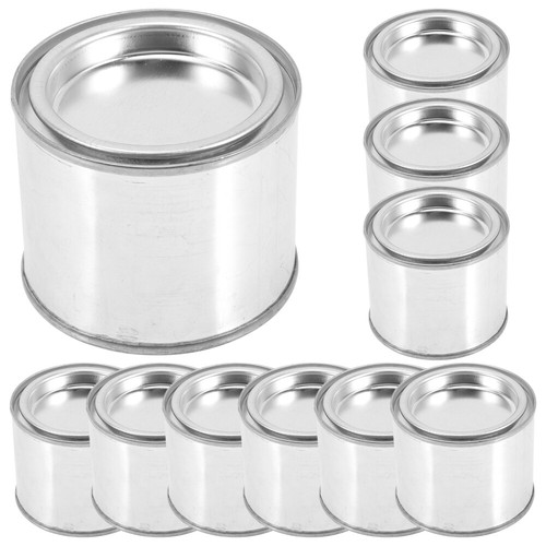 10 Pcs Empty Paint Tins Airtight Container Miniature Painting Handle