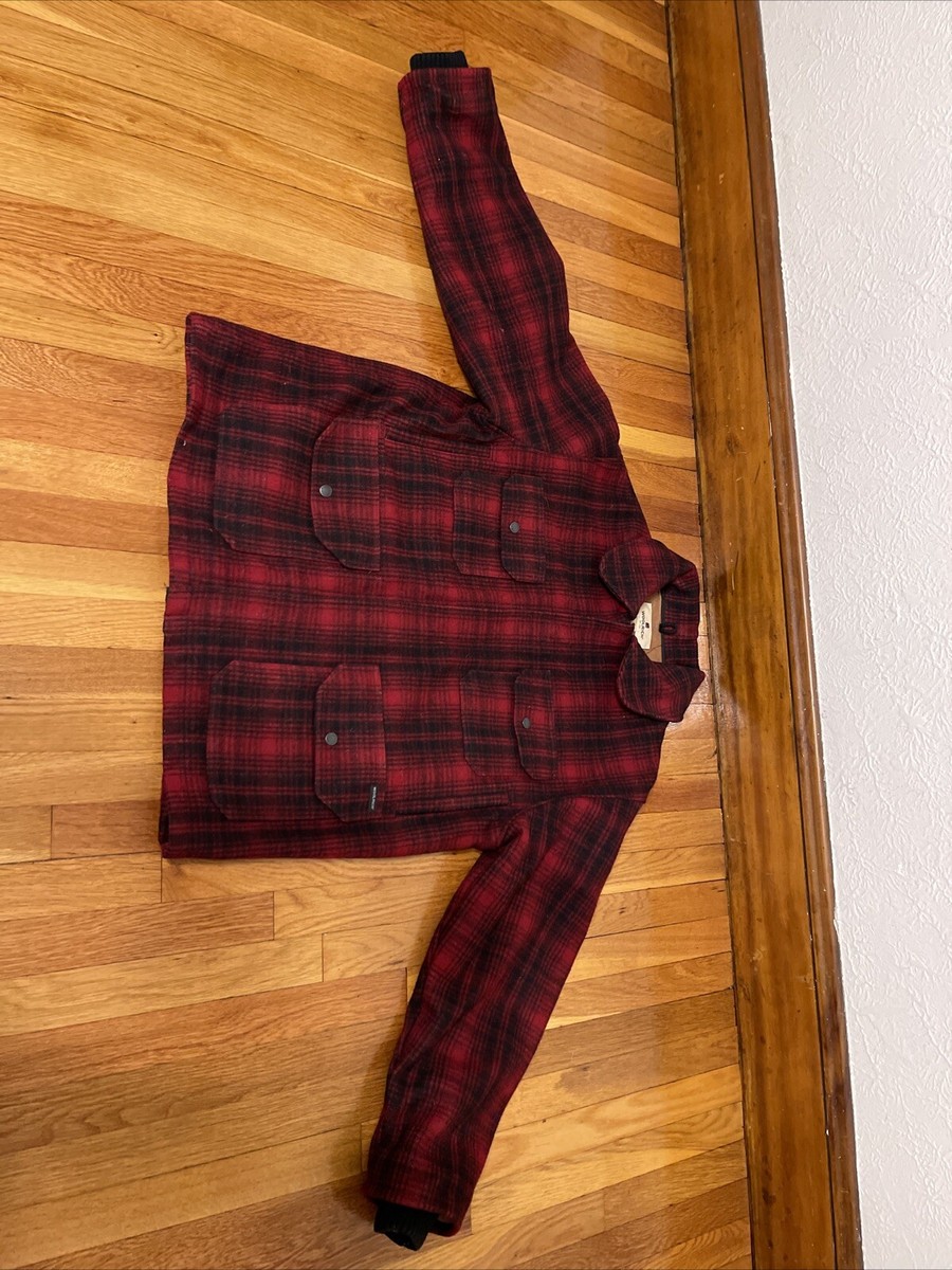 VTG Woolrich Wool Mackinaw Cruiser Jacket Red Cruiser Men Large