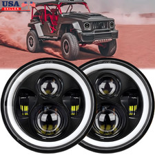 Fit Vw Dune Buggy Rail Buggy 7 Round Led Headlight Hilo Beam Drl Turn Signal