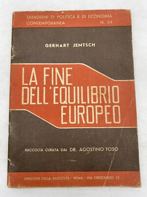 GERHART JENTSCH - DAS ENDE DES EUROPÄISCHEN GLEICHGEWICHTS - ROM