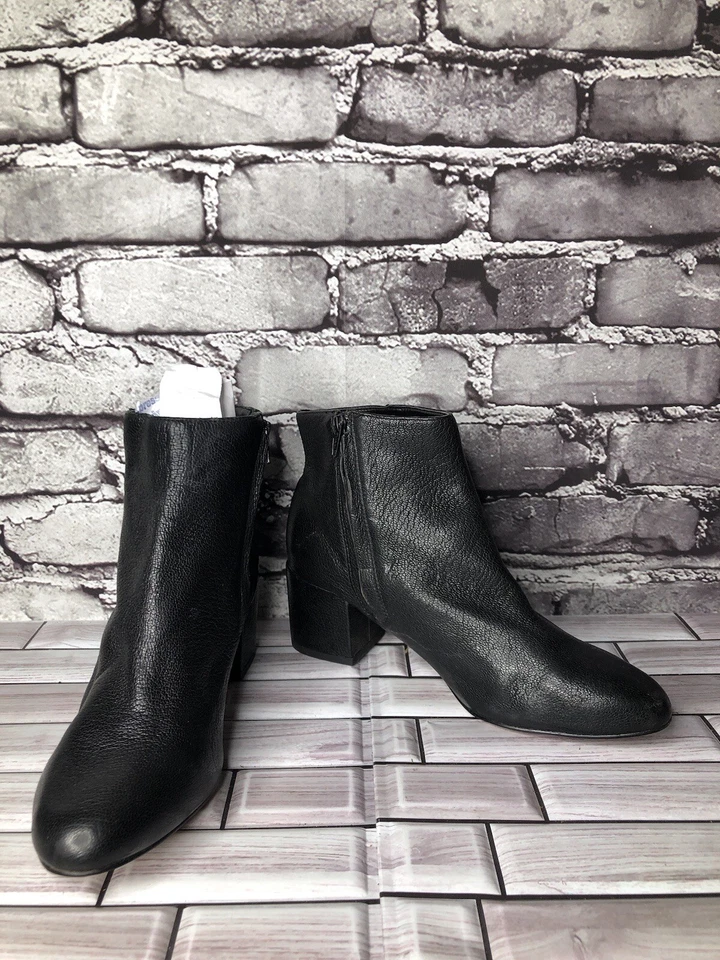 Banana Republic Botines Botas Mujer Cuero Negro Cremallera Lateral Talla 6M US/36.5EU Foto 3 de 4