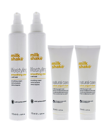 MILK SHAKE Life Styling Smoothing Cream Soft & Active Yogurt Face Mask Pack of 4
