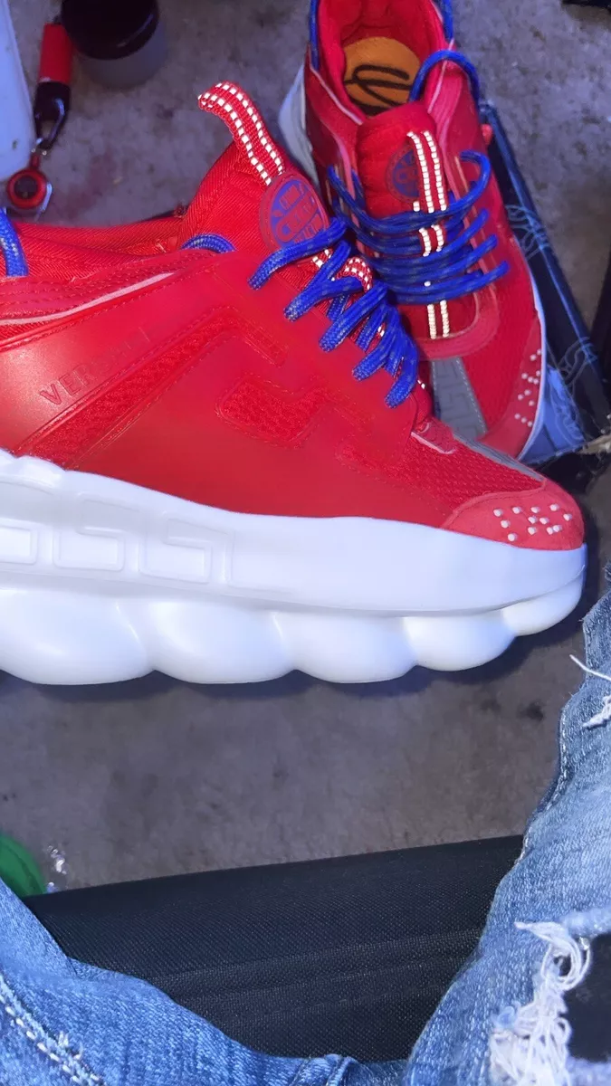 2Chainz Versace Chain Reaction Shoes White Blue Red