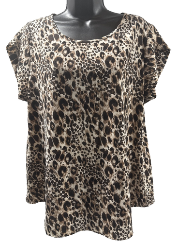 Chico's Bluse Gepardenmuster Pullover Oberteil Damen Größe 2 (Large)