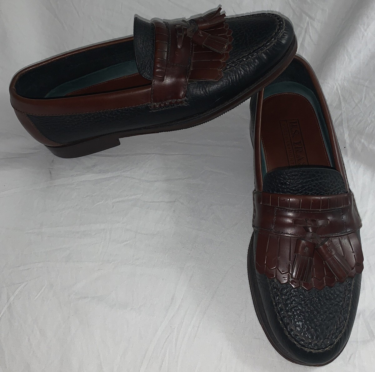H.S. Trask Bozeman Montana 2-Tone Men Size 13M Tassel Kiltie Loafers Dress Shoes H.S. Trask Bozeman Montana 2-Tone Men Size 8 M Tassel Kiltie  main image 4