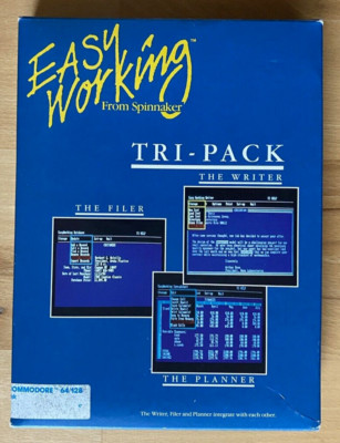 Vintage TRI-PACK (Spinnaker) Commodore C64 Writer Planner Filler Anleitung Disks