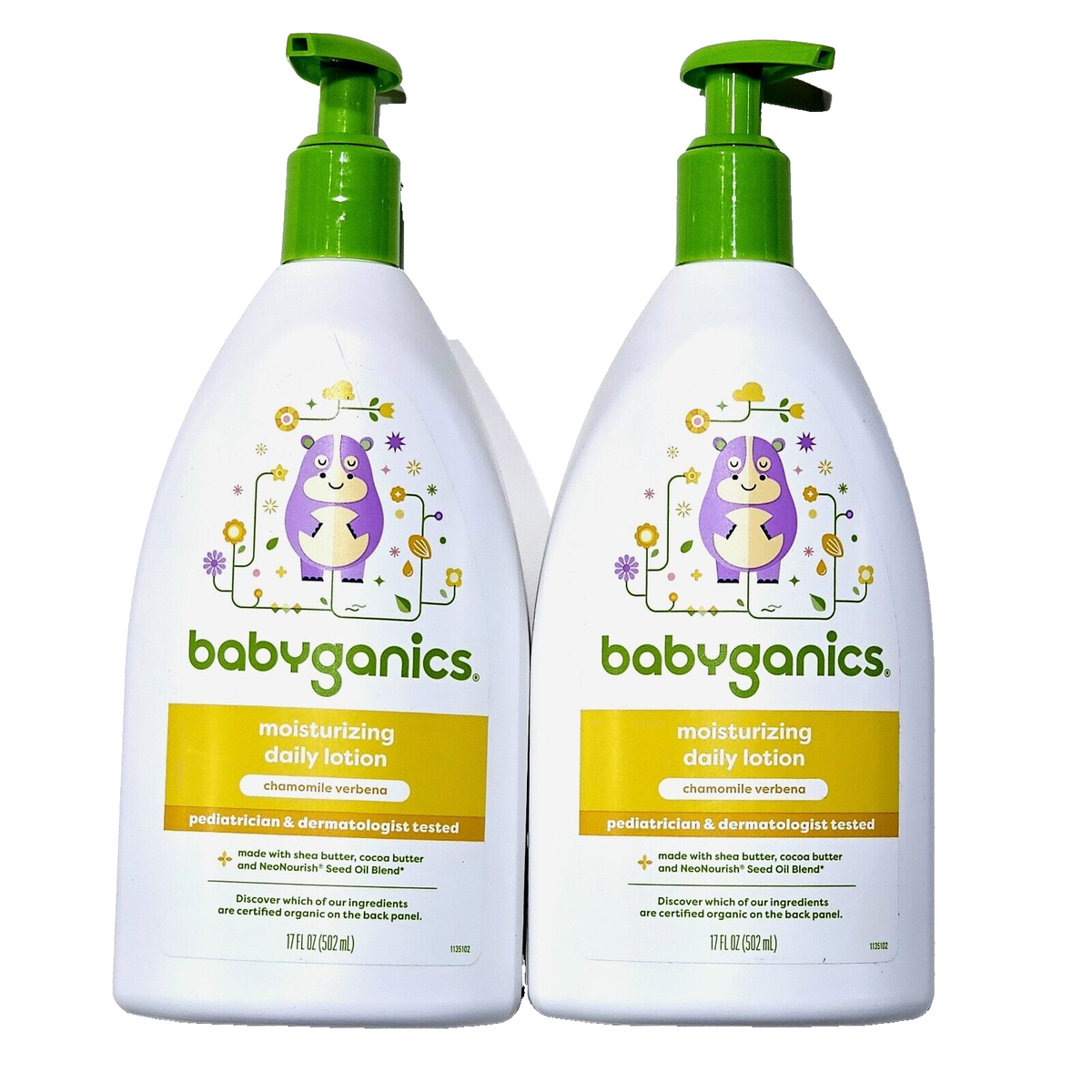 Pack Babyganics Moisturizing Daily Lotion Chamomile Verbena Shea