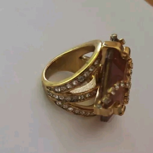 Erickson Beamon Rocks Statement Ring w/ Paved Cry… - image 3