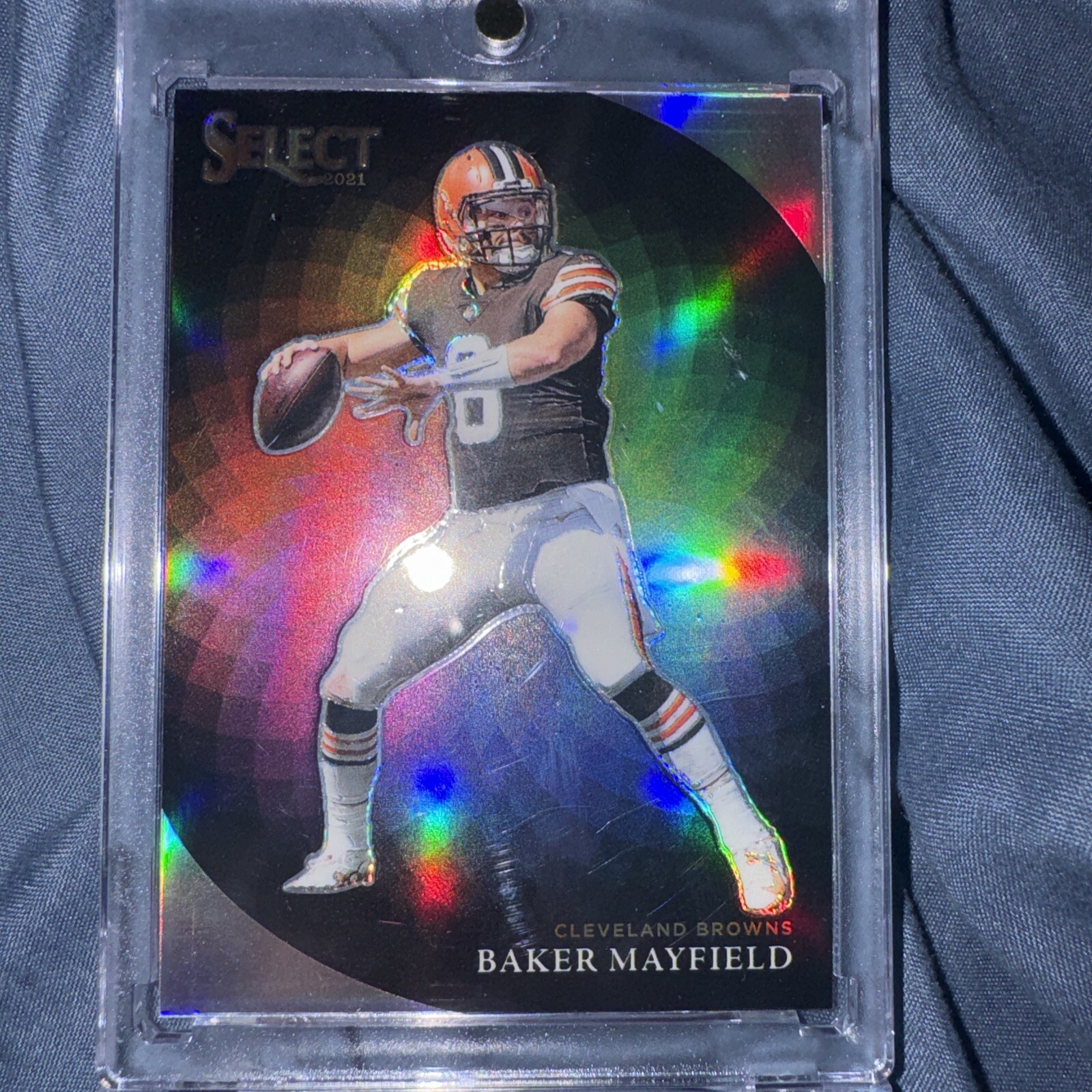 2021 Panini Select Football Baker Mayfield Color Wheel Case Hit SSP
