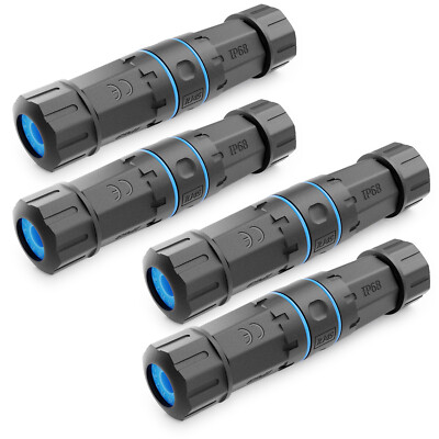 4x CAT6 Patchkabel Kupplung Outdoor IP68 Verbinder Verlängerung LAN DSL 2x RJ45