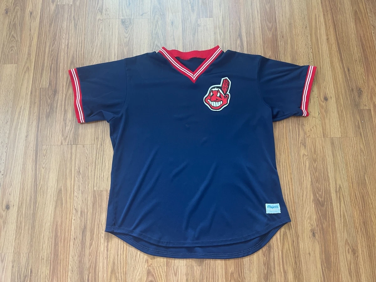 Cleveland Indians MLB BASEBALL SUPER VINTAGE 1980s Size 2XL XXL Baseball  Jersey!