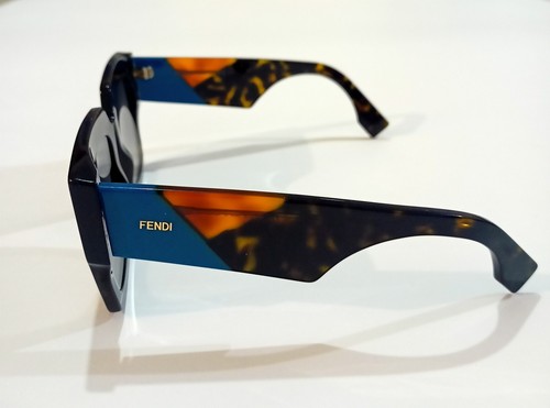 Fendi FF 0263S 086FQ Oversized Tortoise Women Sunglasses, Dark Havana - Picture 3 of 12