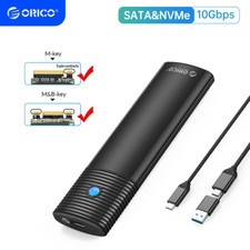 Orico M.2 NVMe/SATA SSD Enclosure USB 3.2 Gen 2 10Gbps Adapter for NVMe SSD Case