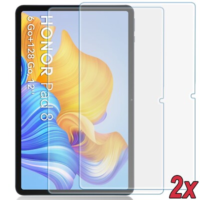 2x 9H Schutzglas Panzerfolie Glas für HONOR Pad 8 12 Zoll 2022 Full-Screen