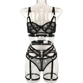 Sexy Women's Lingerie Lace Bra Thong Set Babydoll Sleepwear Underwear Nightwear