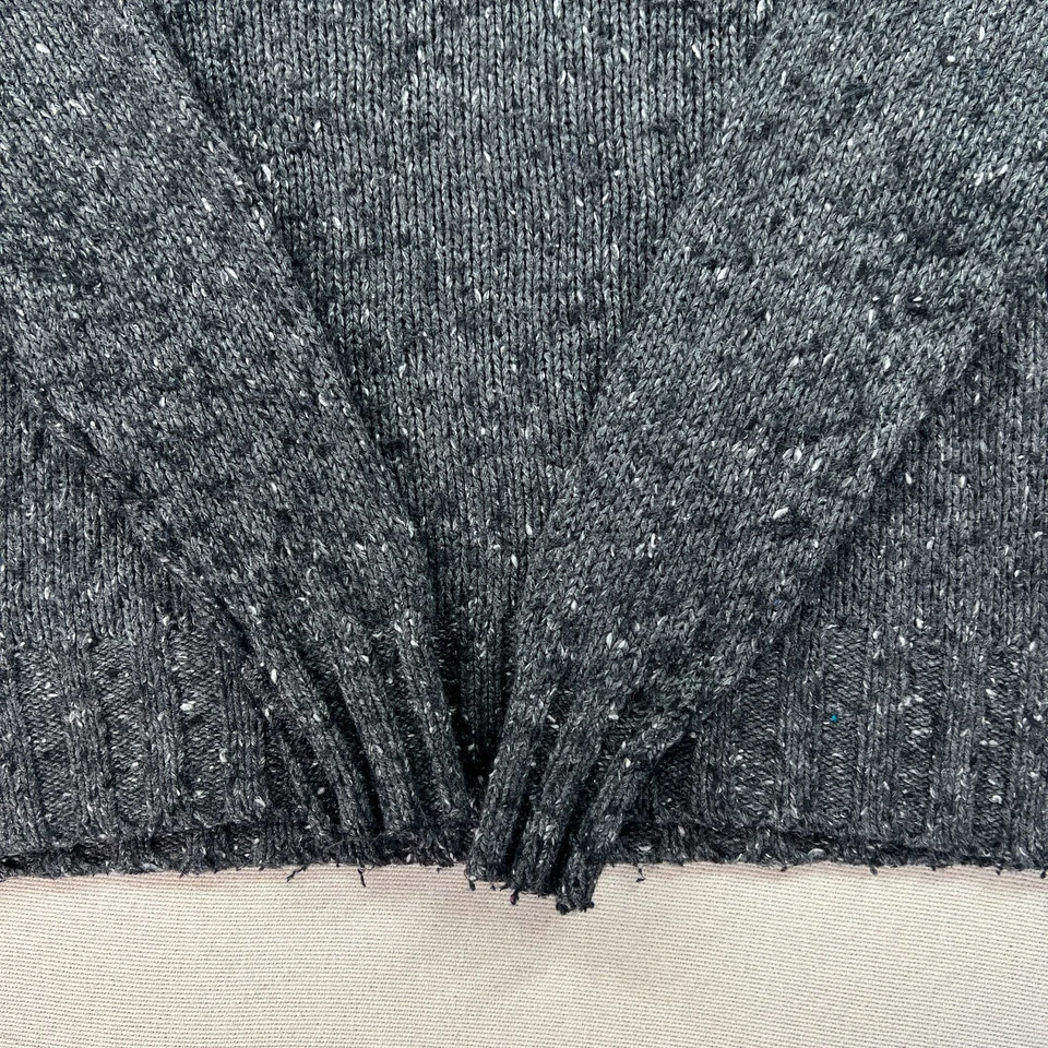 Suéter feminino ponto de referência vintage M multicolorido listra mistura de lã pulôver - Imagem 4 de 4