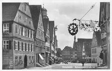 L024 Germany Dinkelsbuehl Rothenburger Street Griffin RPPC vintage postcard