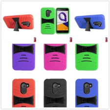 For Alcatel A30 FIERCE 5049/ Revvl Stand ShockProof Armor Soft Hard Case Cover 