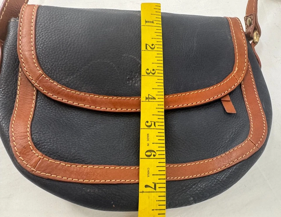 De Colección Rowallan Escocia Lujoso Negro Marrón Hecho a Mano Bolso Bandolera Cartera Foto 3 de 4