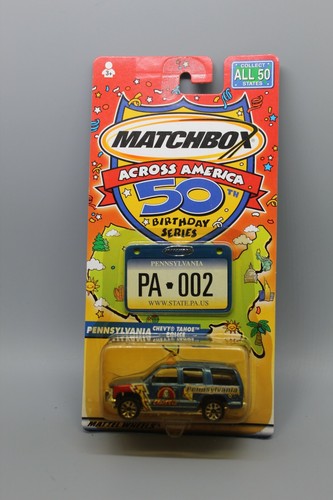 MATCHBOX ACROSS AMERICA PENNSYLVANIA CHEVY TAHOE POLICE FROM 2001 NOC - Picture 1 of 3