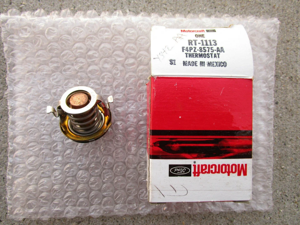 FORD F4PZ-8575-AA F4PZ8575AA MOTORCRAFT RT1113 ENGINE COOLANT THERMOSTAT OEM NEW - Image 2 of 4