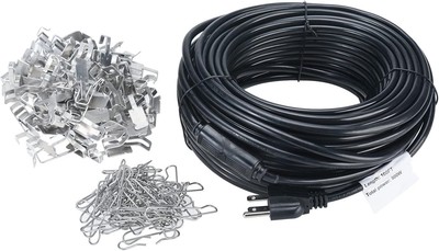 30-80FT Self-regulating Roof Heat Cable Snow De-icing Roof Gutter Snow Melting