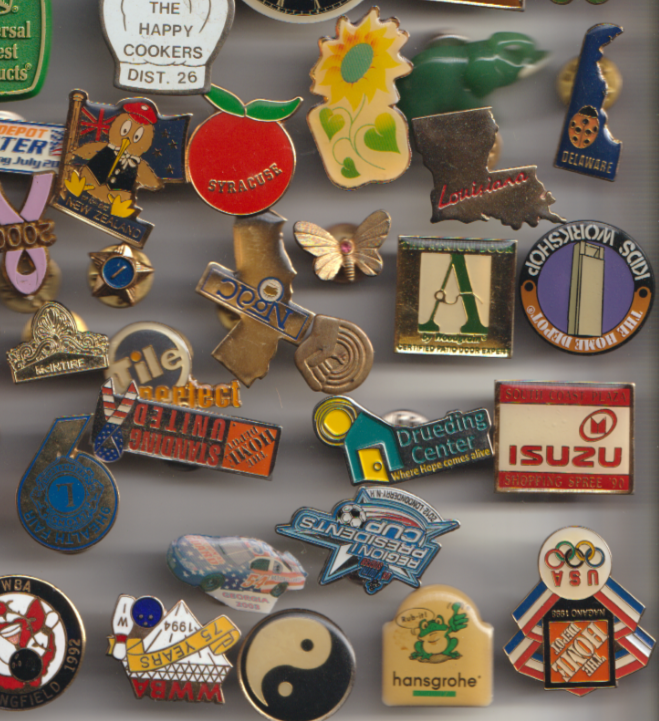 Vintage Pinback Pin Tie tack Lot Mixed Theme 100 + Well Kept. eBay