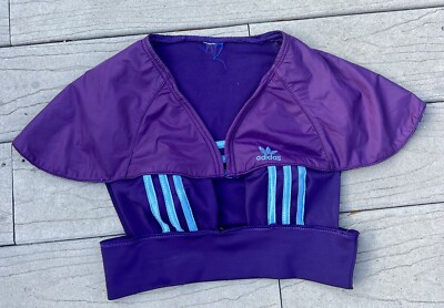 Custom Handmade Adidas Crop Top One Of A Kind Purple Custom Streetwear XS/S
