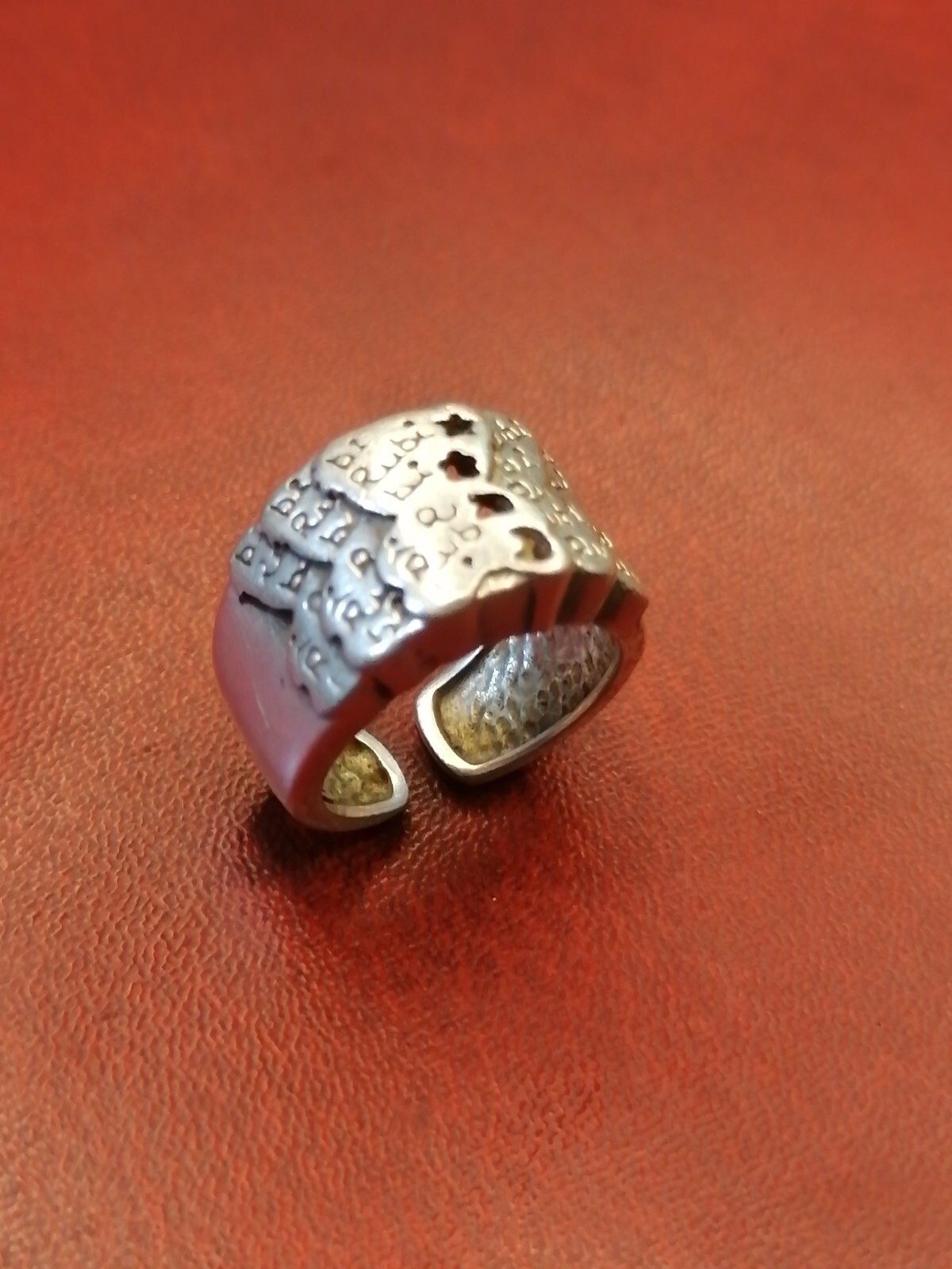 Solid Silver Rubi Adjustable Ring - Size 6.75, 9.… - image 6