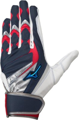 mizuno．WIＬＬDRIVE MIZUNO WILLDRIVE Single Navy × Red Baseball Batting Glove 22AW JS