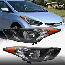 Black For 2011 2012 2013 Hyundai Elantra Sedan Headlights Left Right Headlamps Black For 2011 2012 2013 Hyundai Elantra Sedan Headlights Left Right Headlamps