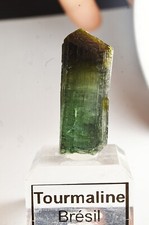 Green tourmaline crystal from Brazil finished on one side 36x14mm specimen
