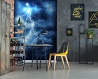 3D dark clouds flash zhuc3071 wallpaper mural photo wallpaper removable Ann