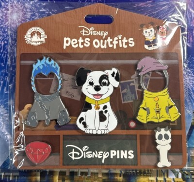Disney Parks Pet Outfits 101 Dalmatians Patch Magnetic Hades, Dopey Costume Pins
