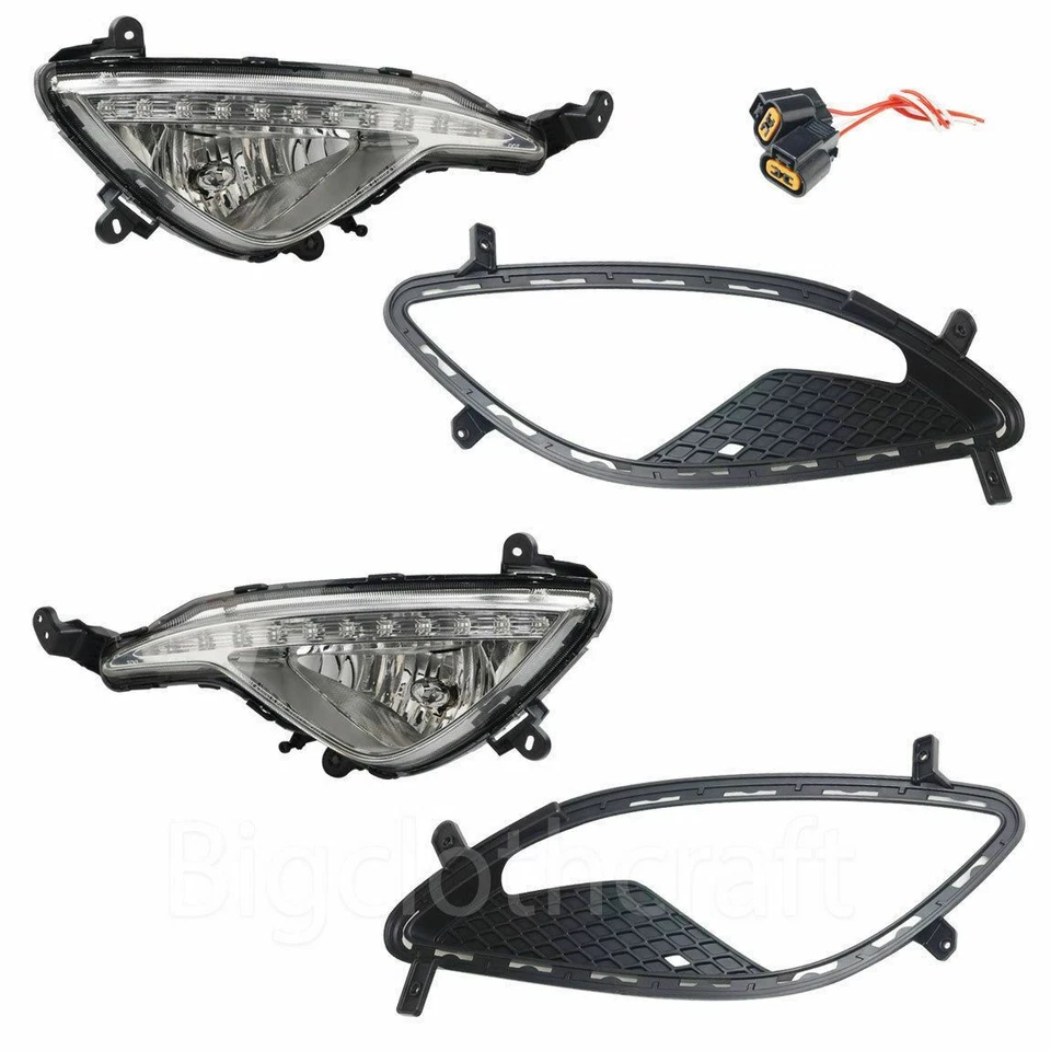 Novo conjunto de tampa de lâmpada de neblina OEM Connect LH RH para Hyundai Genesis Coupe 13-17 - Imagem 3 de 4