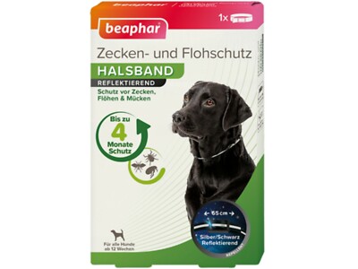 Beaphar Zecken- und Flohschutz Halsband Hund REFLEKTIEREND 65cm (15246)