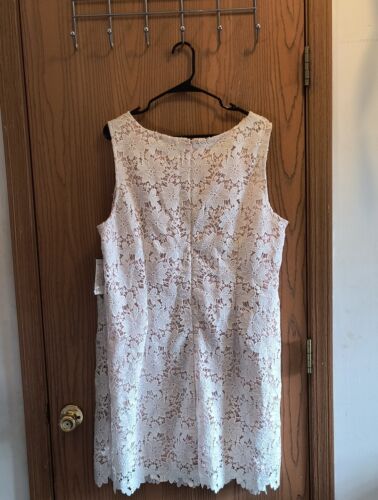 Jessica Howard Woman Dress 18 W Cream Lace Sleeveless $99 MSRP - Picture 2 of 9