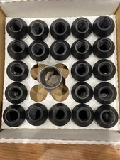 12mmx1.25, 7 Sided Black Aluminum Lug Nuts Acorn Style, Closed end (16 pieces)