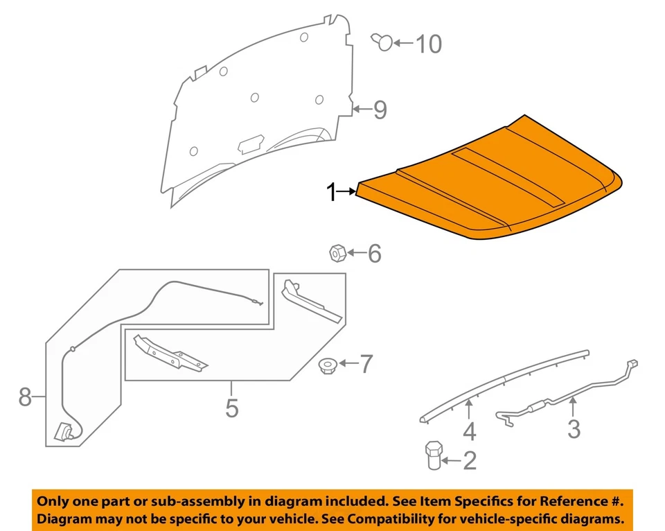 Used Hood fits: 2011 Dodge Nitro  Grade A Foto 3 de 4