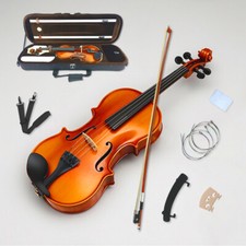 New Violin Kit 1/2 4 String Full Size Solid wood Ebony Fittings For Beginner