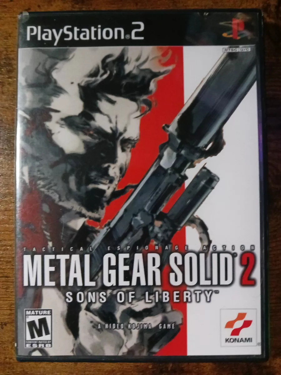 Metal Gear Solid 2 Cover Box Artwork the PS2 Classic Game Box 