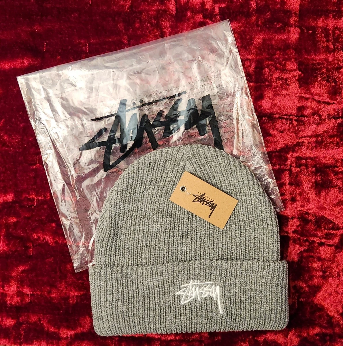 stussy beanie grey