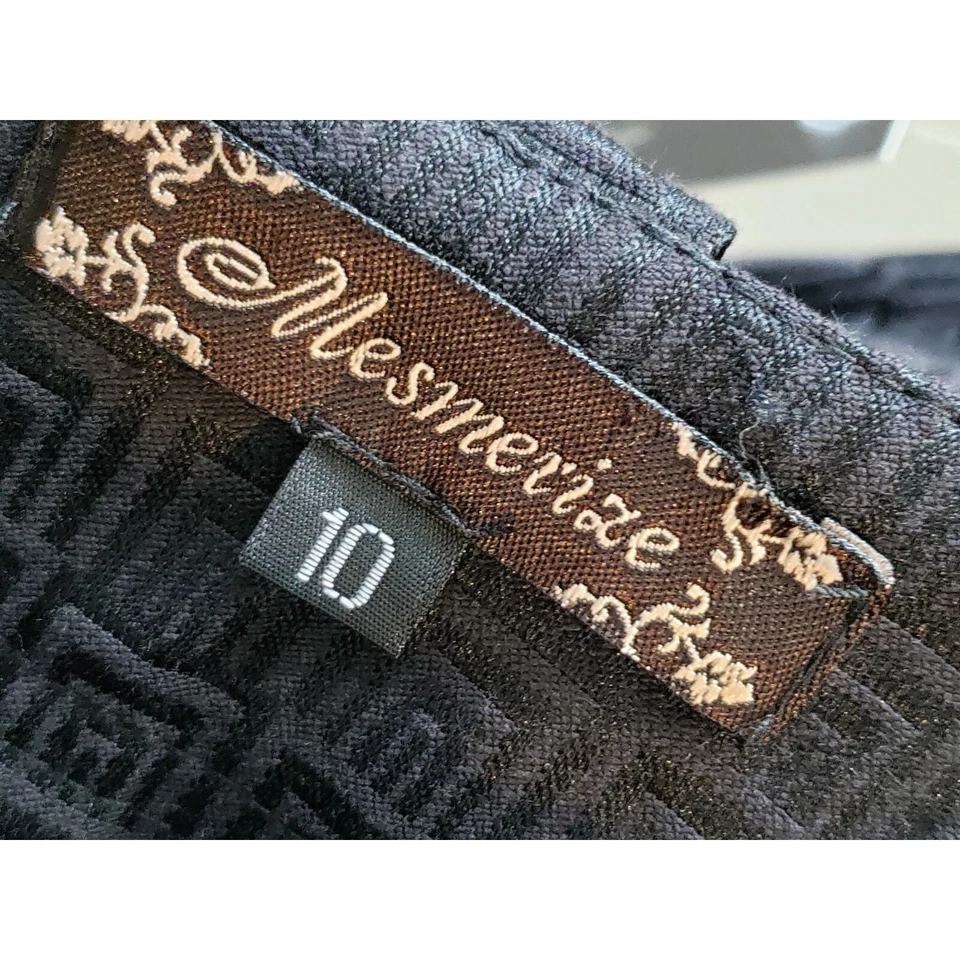 Pantalones de hipnotizado para mujer 10 negros de algodón texturizado con bolsillos elásticos con puños Foto 3 de 4