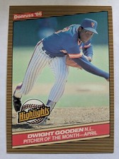 DWIGHT DOC GOODEN, 1986 DONRUSS HIGHLIGHTS #8, METS