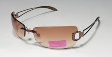 THALIA TH10 BROWN LIGHTWEIGHT RIMLESS FASHION ACCESSORY BRAND NAME SUNGLASSES