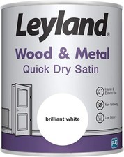 Leyland Wood & Metal Quick Dry Satin, Brilliant White, 750ml