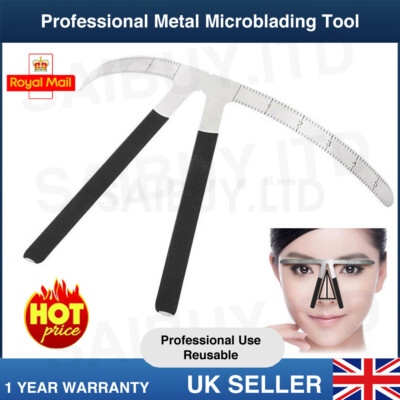 Pro Metal Microblading Augenbrauen Permanent Make-up Tattoo Lineal Messwerkzeug